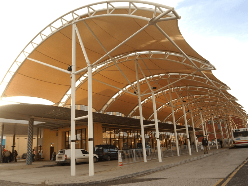 bus shelter canopy at Cork Bus Station