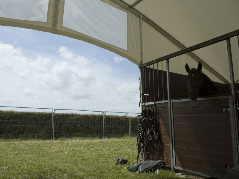 temporary curved roof