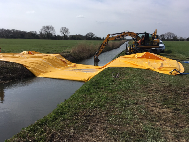 temporary water dam