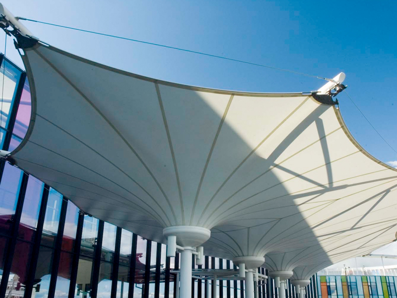Tensile Structures for the Education, Healthcare, and Transport Sectors