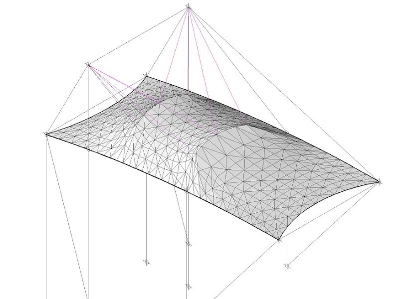 Moon Bay Plaza Hypar & Conical Tensile Structure - Shenzhen, China