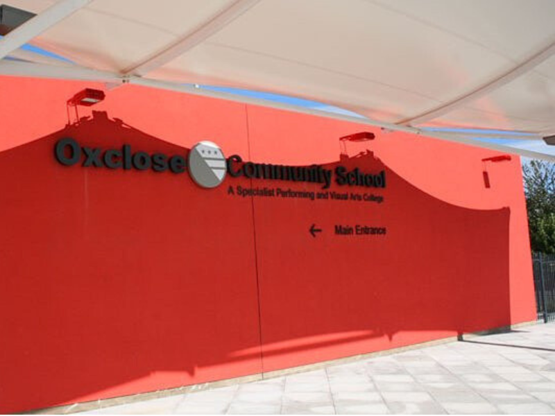 Oxclose Community School - entrance canopy