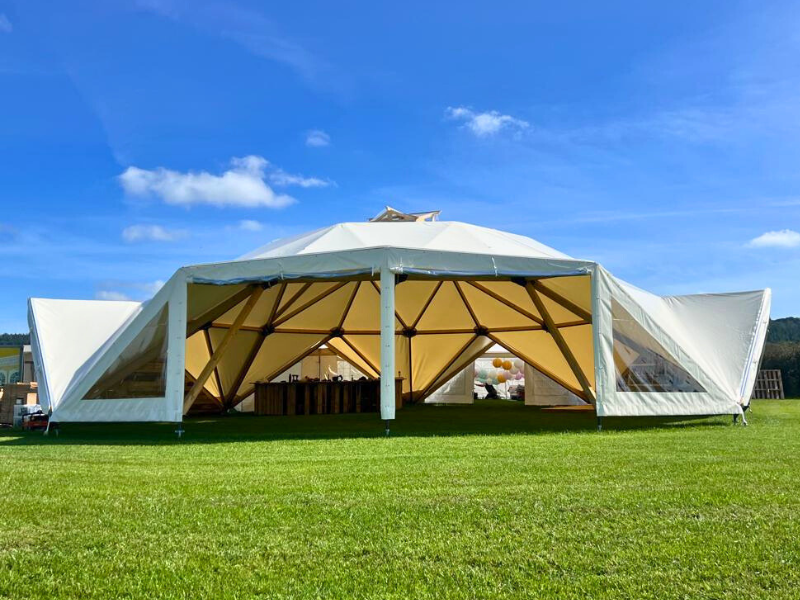 Entrance to geodome