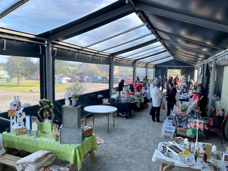 Inside view of the Marquee for the Threaplands Garden Centre