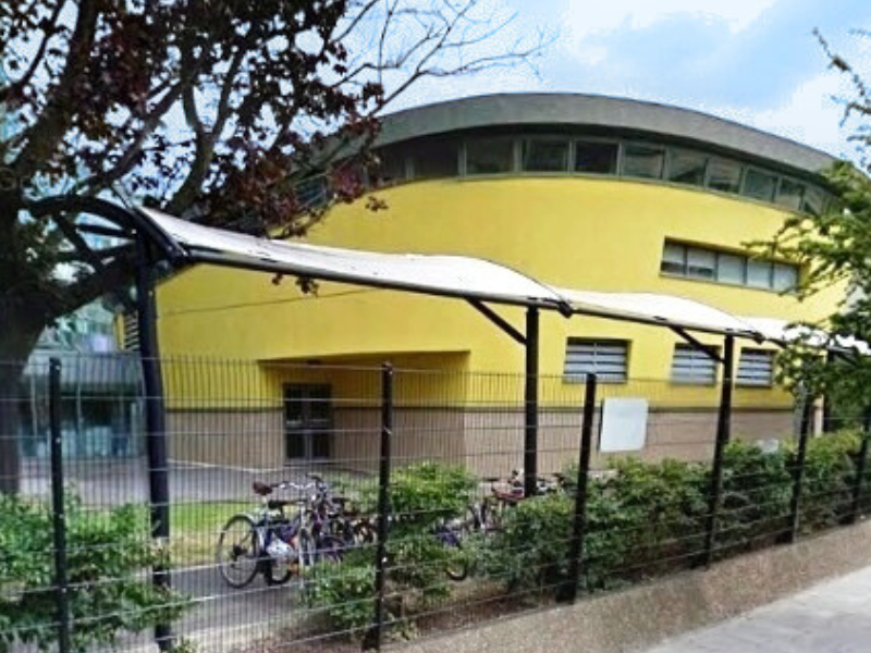 cycle parking shelter.