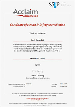 Acclaim Accreditation - Certificate of Health & Safety