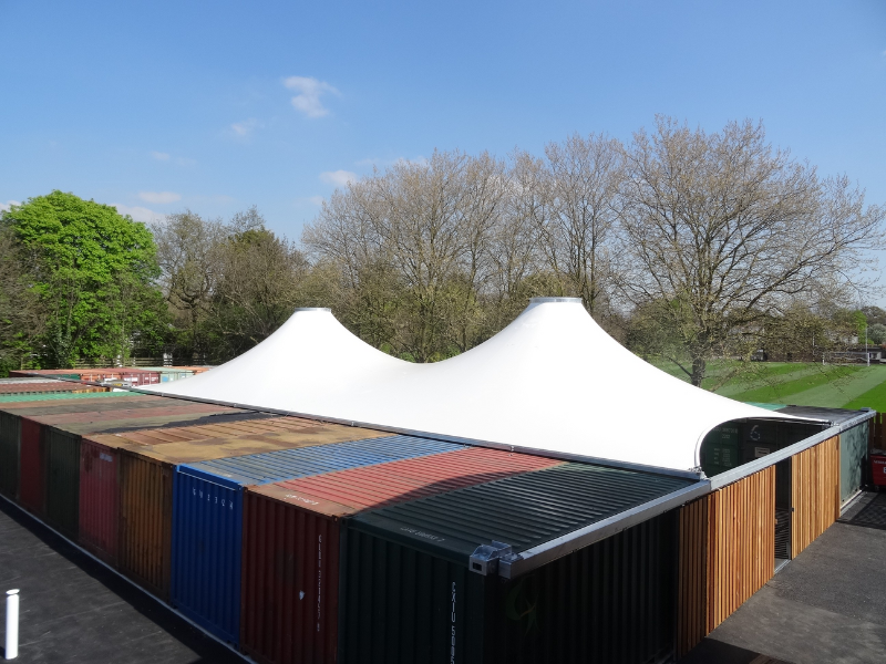 Containers: The new way forward for tensile fabric architecture?